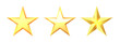 © graphic_arts - Set of golden stars. Golden stars isolated on black background. VIP stars. Vector clipart.