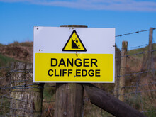 Cliff Edge Danger Warning Sign