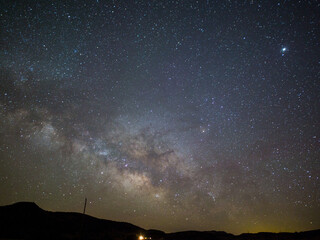 Sticker - Beautiful shot of the Milky way above new Mexico