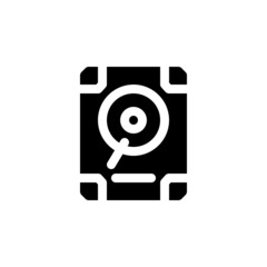 Wall Mural - hard disk vector icon. computer component icon solid style. perfect use for logo, presentation, website, and more. simple modern icon design solid style