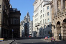 Water Street, Liverpool, Towards The Royal Liver Building.