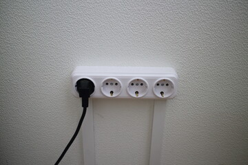 white electrical sockets on the wall