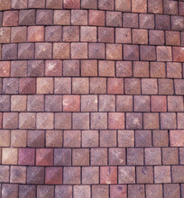 Lavender Brick Wall Background.