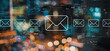 © Tierney - Email concept with blurred city abstract lights background
