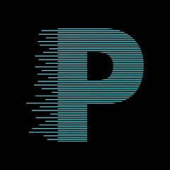 Letter P logo design vector template, fast speed technology moving, quick energy symbol. This logo is suitable for digital, techno.