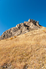 Sticker - Ancient Trascau fortress on a sunny morning in Romania