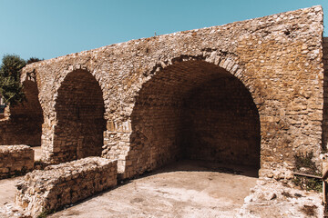 Canvas Print - Baths of Antoninus or Baths of Carthage, located in Carthage, Tunisia