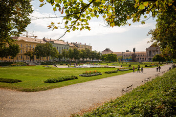 Poster - Fontana kralja Tomislava monument in Zagreb, Croatia