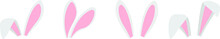 Easter Bunny Ears Mask Vector Illustration. Ostern Rabbit Ear Spring Hat Set Isolated