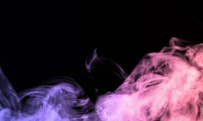 Canvas Print - Abstract fog or smoke, color background