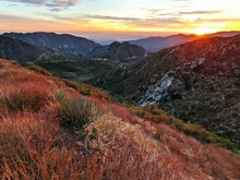 Sunset Over The San Gabriel Mountains In Southern California