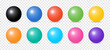 © Icons-Studio - Collection of balls isolated on transparent background. 3D design