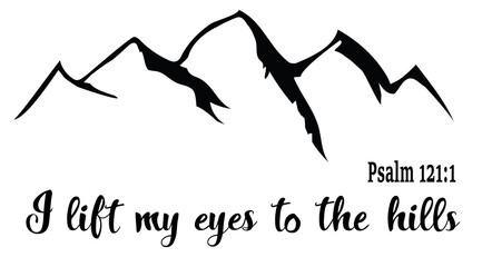 Poster - I lift my eyes to the hills