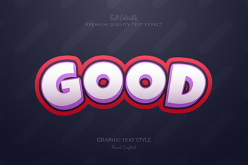 Wall Mural - Good Cartoon editable premium text effect font style