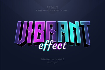 Sticker - Vibrant effect Gradient editable premium text effect font style