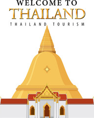 Wall Mural - Travel Thailand attraction and landscape temple icon