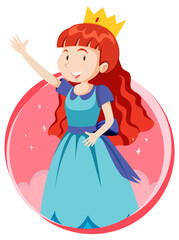 Poster - Fantasy princess character on white background