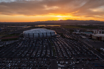 Phoenix Arizona Glendale Sunset Aerial Photo Sports