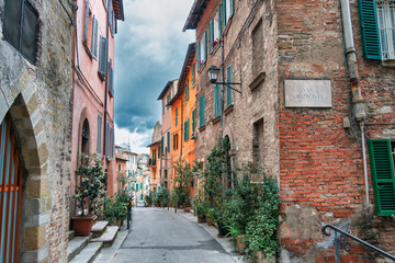 Wall Mural - Perugia Umbria small streets, Italy