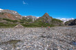 glacier mountains valley hiking hiker summer