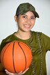 © dtiberio - Smiling Adult Female Soldier With Basketball