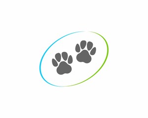 Sticker - Pet paws inside the circle logo