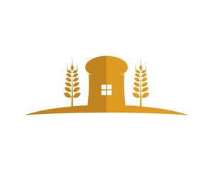 Wall Mural - House of bread with wheat tree