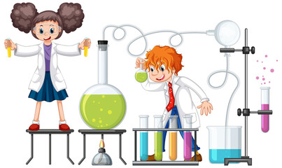 Canvas Print - Scientist doing science experiment in the lab