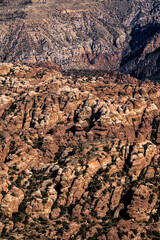 Wall Mural - Beautiful desert mountains landscape. Wadi Dana, Jordan.