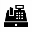 Cash Register Icon. Vector And Glyph