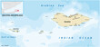Vector map of Yemen islands of Socotra archipelago