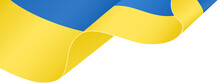 Ukraine Flag Wave  Isolated  On Png Or Transparent Background, Symbol Ukraine,template For Banner,card,advertising ,promote And Business Matching Country Poster, Vector Illustration
