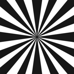 Wall Mural - Retro stripe burst background. Black ray beam