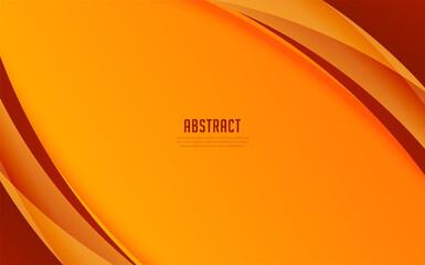 Wall Mural - Modern orange gradient wave design background. Elegant orange wave abstract background vector.