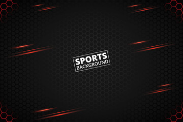 Wall Mural - Dark Sports Background in geometric style design. Modern sports background vector illustration with shinny shapes.