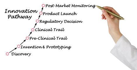 Wall Mural - Seven components of innovation pathway