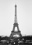 Fototapeta Paryż - Wieża eiffla. Monomchromatyczny Paryż