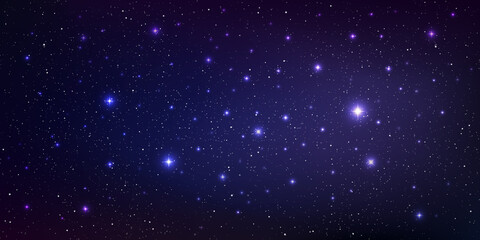 Wall Mural - stars and stardust in deep universe. bright star in the dark space background. vector illustration.