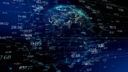 Wall Mural - digital futuristic globe