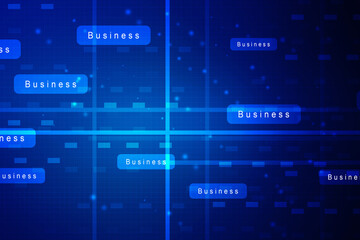 Wall Mural - 2D Digital Abstract Business Networking background