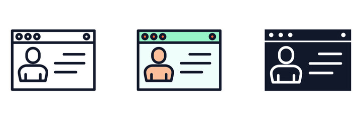 Wall Mural - blogging icon symbol template for graphic and web design collection logo vector illustration