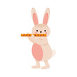 © Gstudio - cute rabbit playing flute