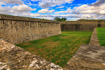 Poster - The medieval citadel in Pamplona, Spain famous for the running of the bulls