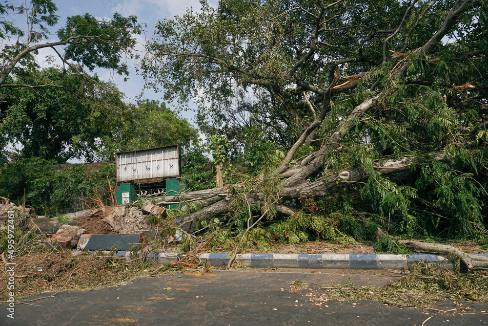 Kolkata, West Bengal, India - 23rd May 2020 : Super cyclone Amphan ...