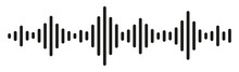 Sound And Audio Waves. Monochrome Soundwave Lines. Soundwaves Rhythm Symbol. Volume Audio Scales Lines - Stock Vector.