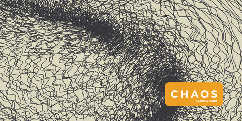 chaos background. Abstract creative scribble line wave. Modern vector scratch illustration.
