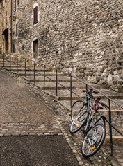 Wall Mural - Leaning bike