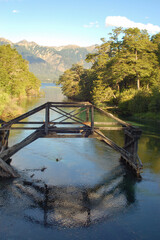 Old Bridge on the Road of the Seven Lakes to Villa La Angostura from San Martin