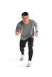 © Pixel-Shot - Sporty male runner on white background
