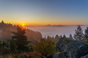 sunrise over the mountains